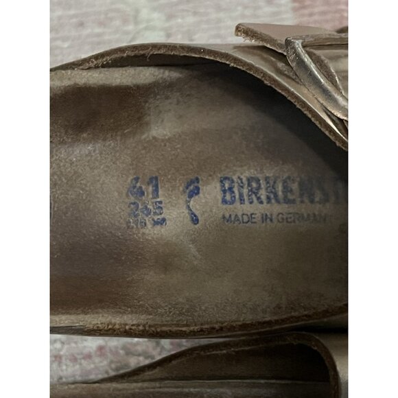 Metallic Gold Womens Birkenstock Arizona Sandals Size 41 EU 10 US Narrow - Picture 8 of 16